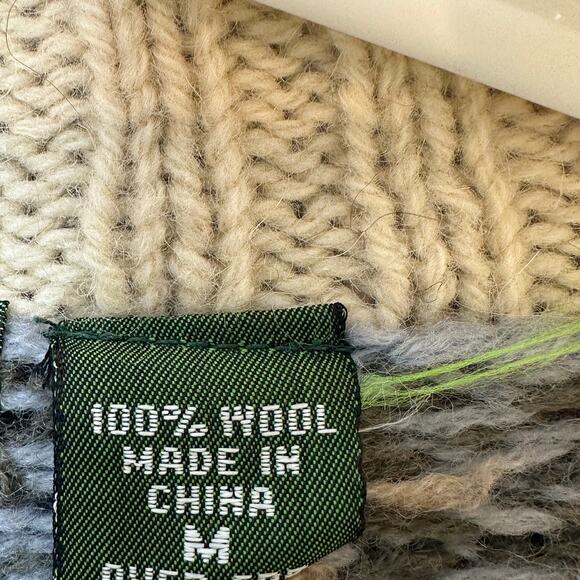 Outback Red Wool Sweater Womens M Heart Floral Nordic Fair Isle Jumper Collared - Picture 4 of 7